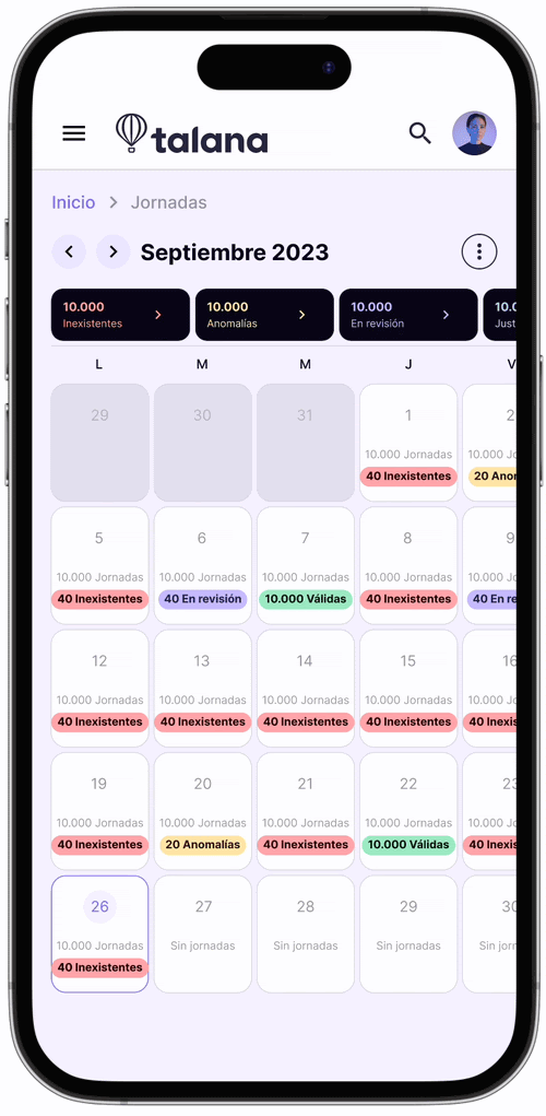 Calendar interaction